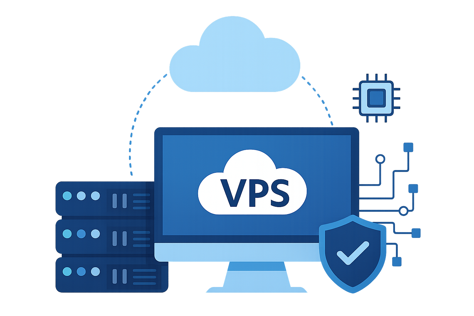 VPS profesional con nube y panel de control para empresas