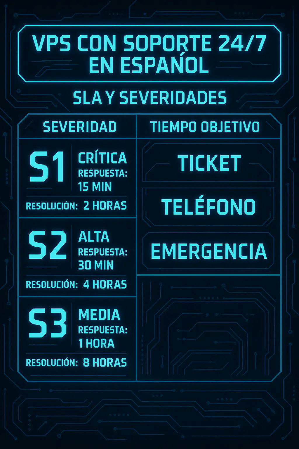 VPS con soporte 24/7 en español
