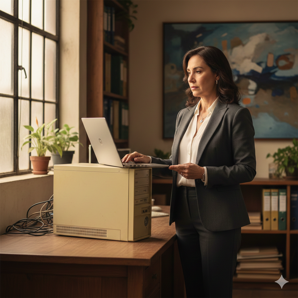 Empresa migrando su software administrativo a servidor virtual.