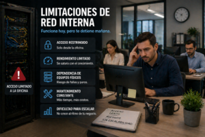empresa con red interna limitaciones sistema local acceso restringido oficina