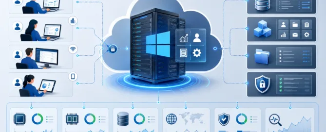 VPS Windows para sistemas administrativos empresariales con usuarios remotos conectados