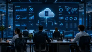 VPS administrado para empresas VPS administrado Cobalt Blue Web para empresa con sistemas y usuarios conectados